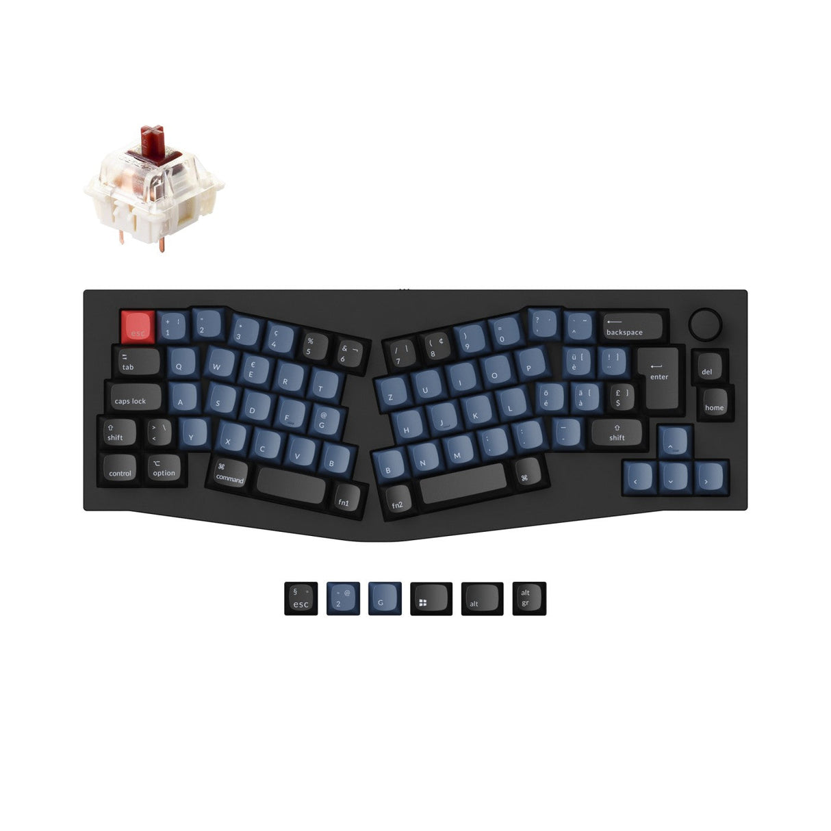 Keychron Q8 (Alice Layout) QMK Collection de mises en page ISO de clavier mécanique personnalisé