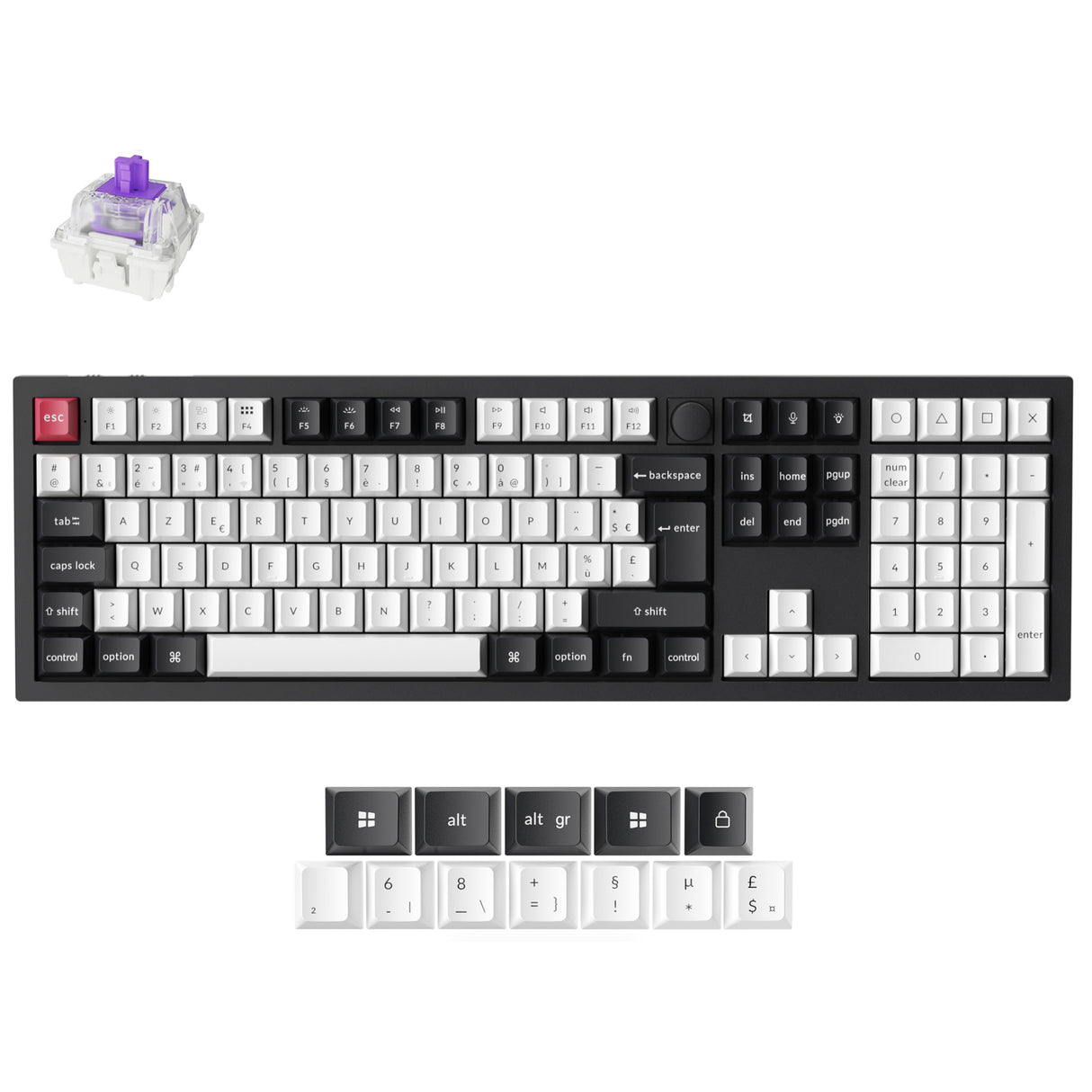 Clavier personnalisé sans fil Keychron Q6 HE QMK Collection disposition ISO