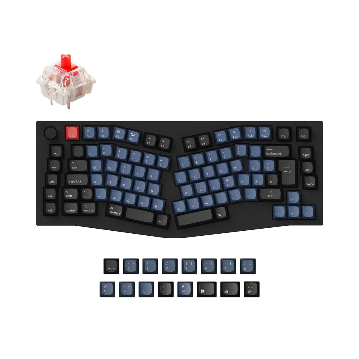 Keychron Q10 (Alice Layout) QMK Clavier mécanique personnalisé Collection de mises en page ISO