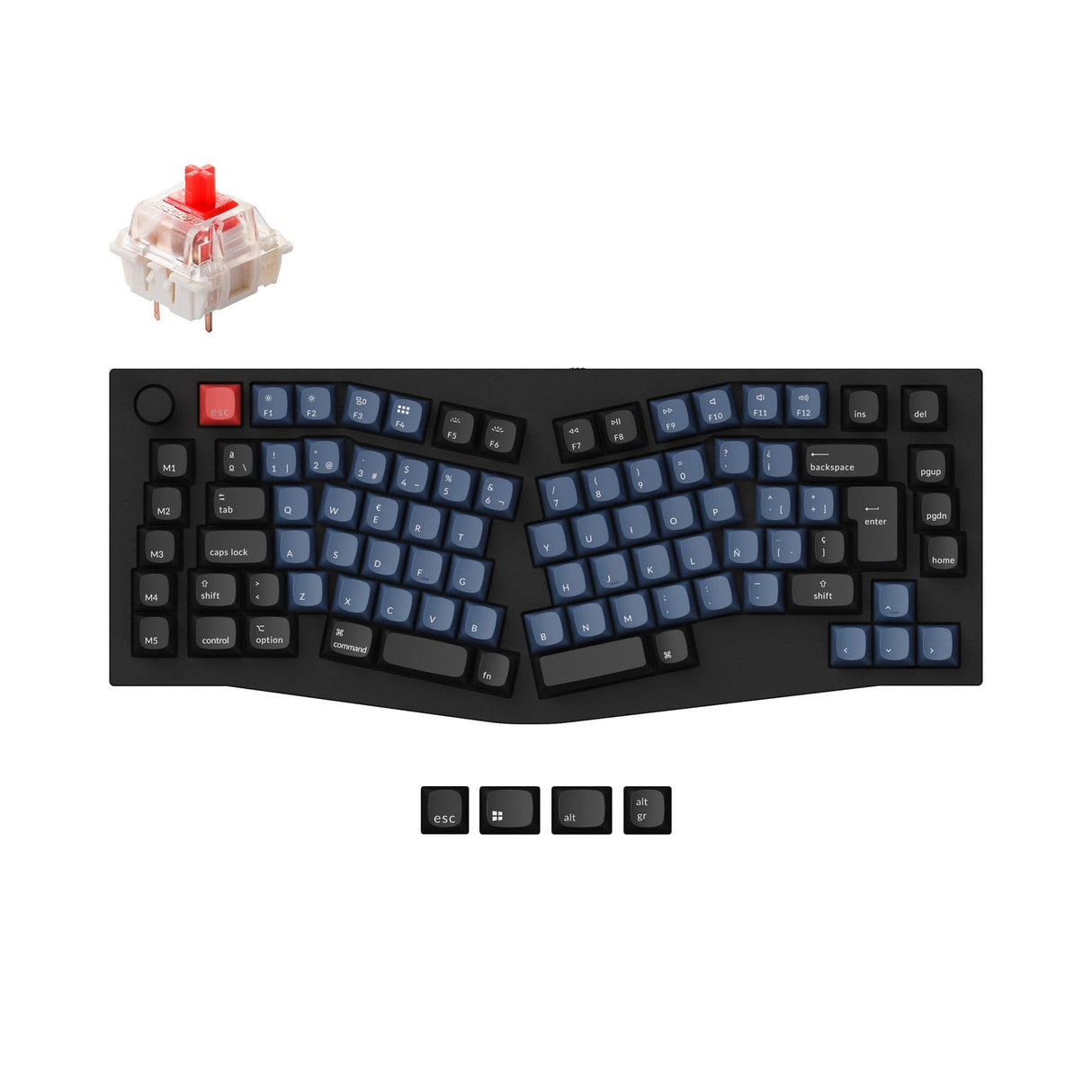 Keychron Q10 (Alice Layout) QMK Clavier mécanique personnalisé Collection de mises en page ISO