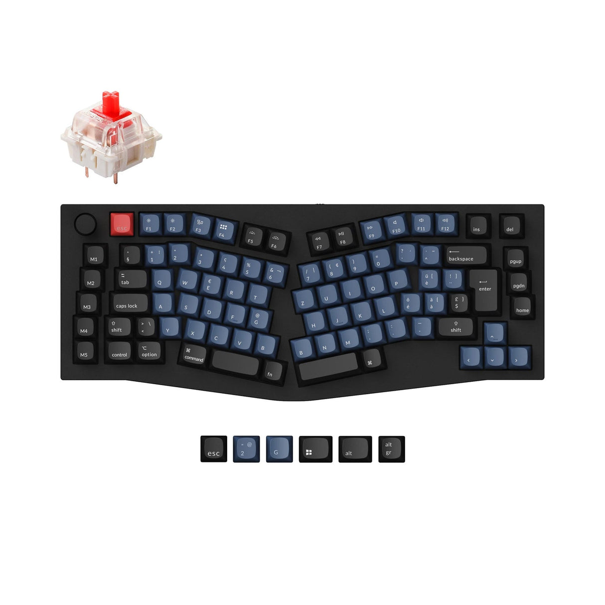 Keychron Q10 (Alice Layout) QMK Clavier mécanique personnalisé Collection de mises en page ISO