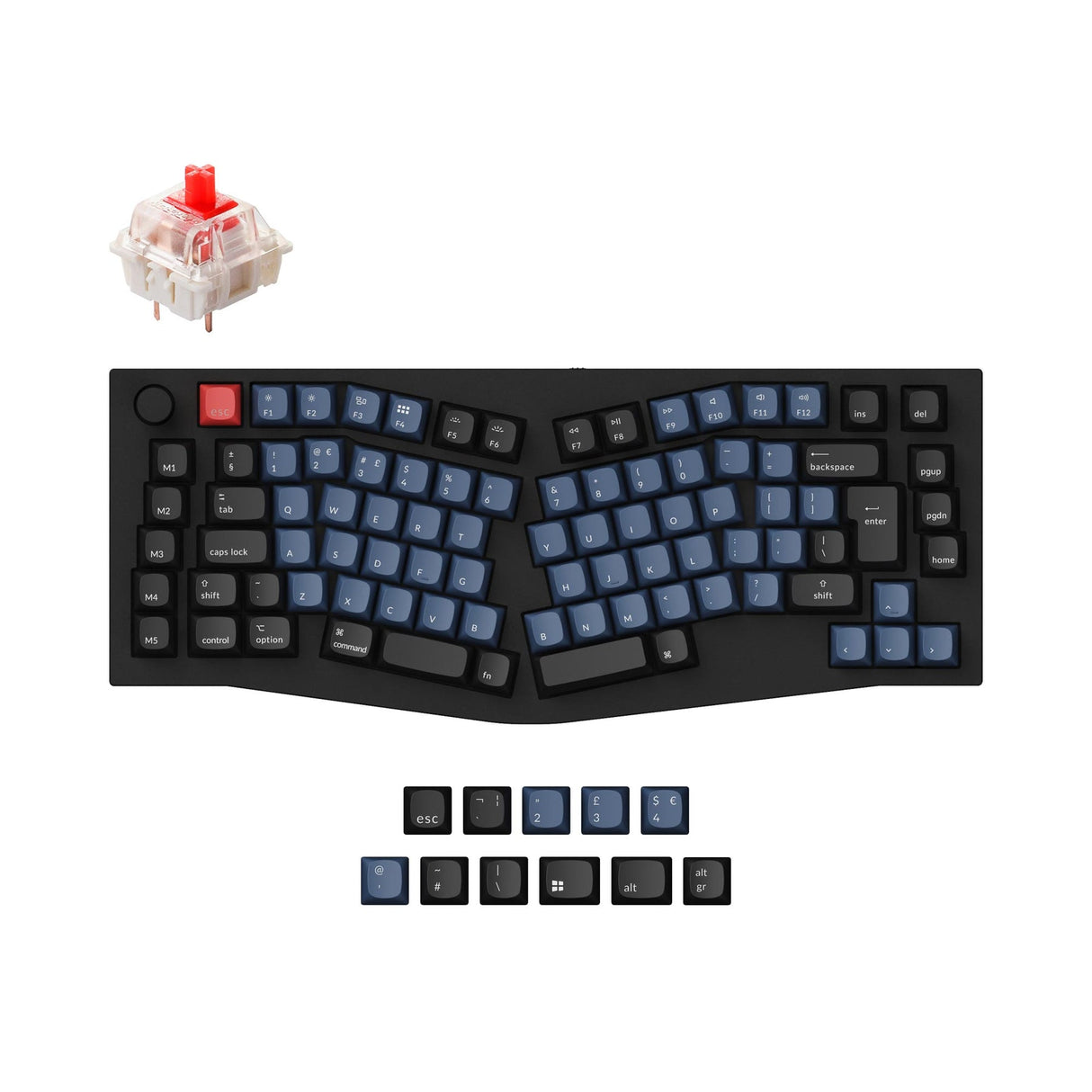 Keychron Q10 (Alice Layout) QMK Clavier mécanique personnalisé Collection de mises en page ISO