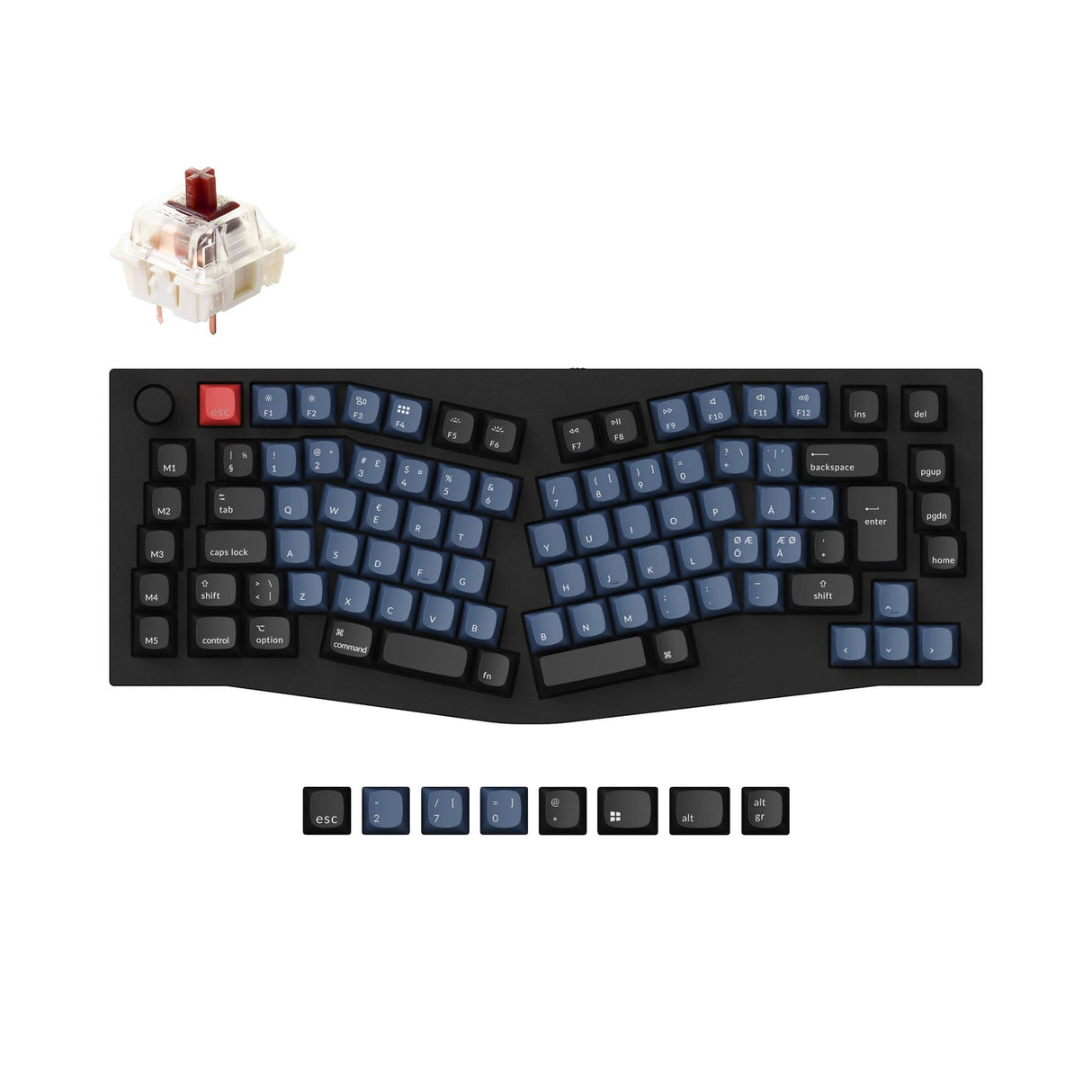 Keychron Q10 (Alice Layout) QMK Clavier mécanique personnalisé Collection de mises en page ISO