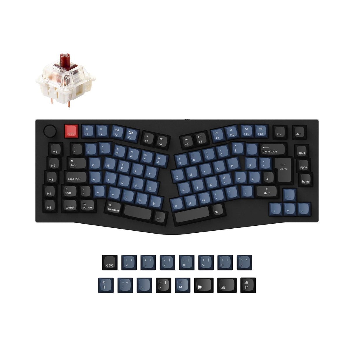 Keychron Q10 (Alice Layout) QMK Clavier mécanique personnalisé Collection de mises en page ISO