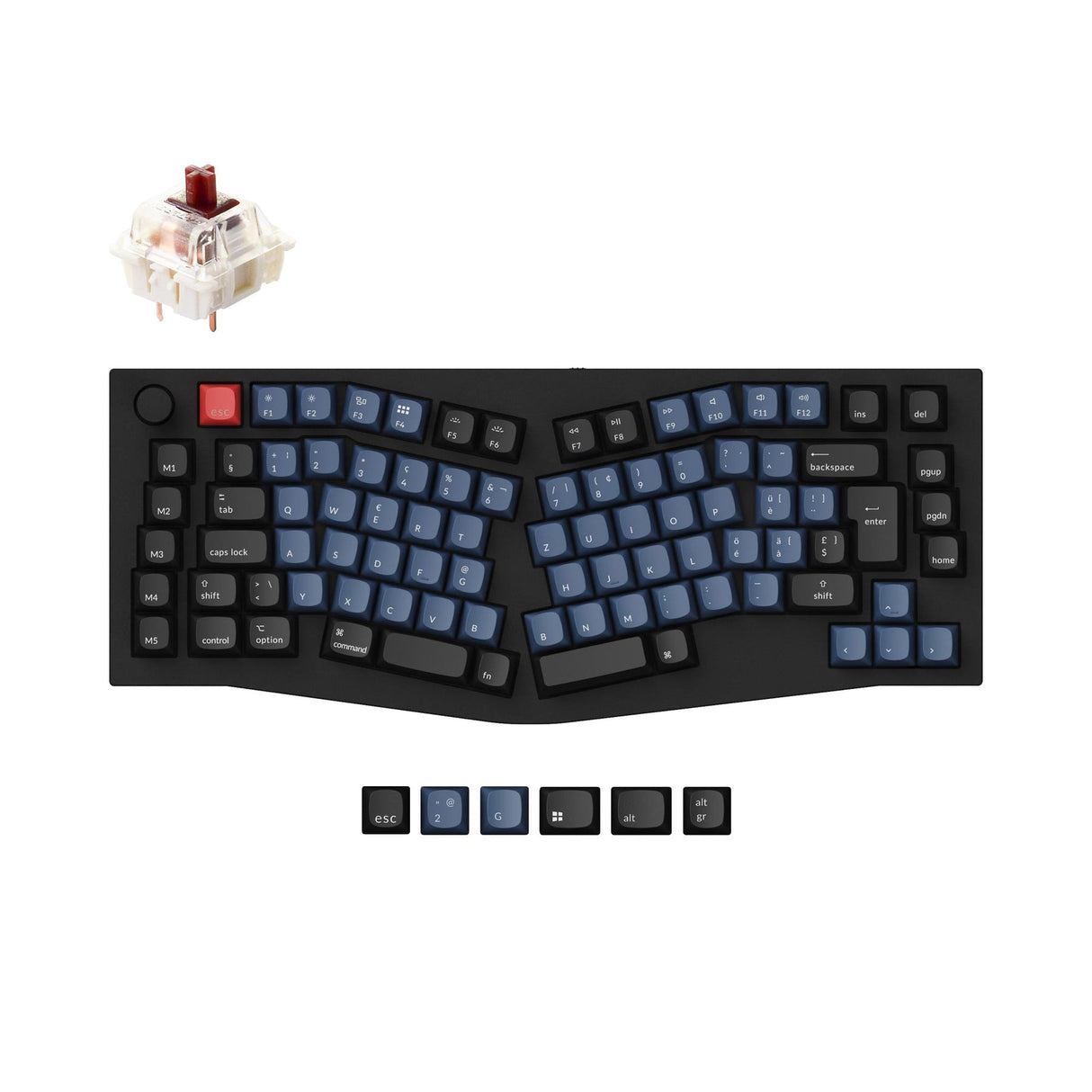 Keychron Q10 (Alice Layout) QMK Clavier mécanique personnalisé Collection de mises en page ISO