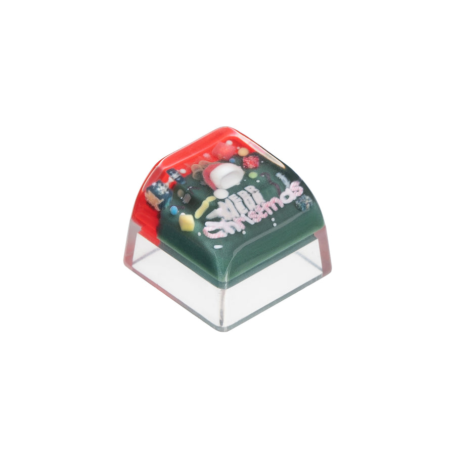 Keycap artisanal en résine de Noël