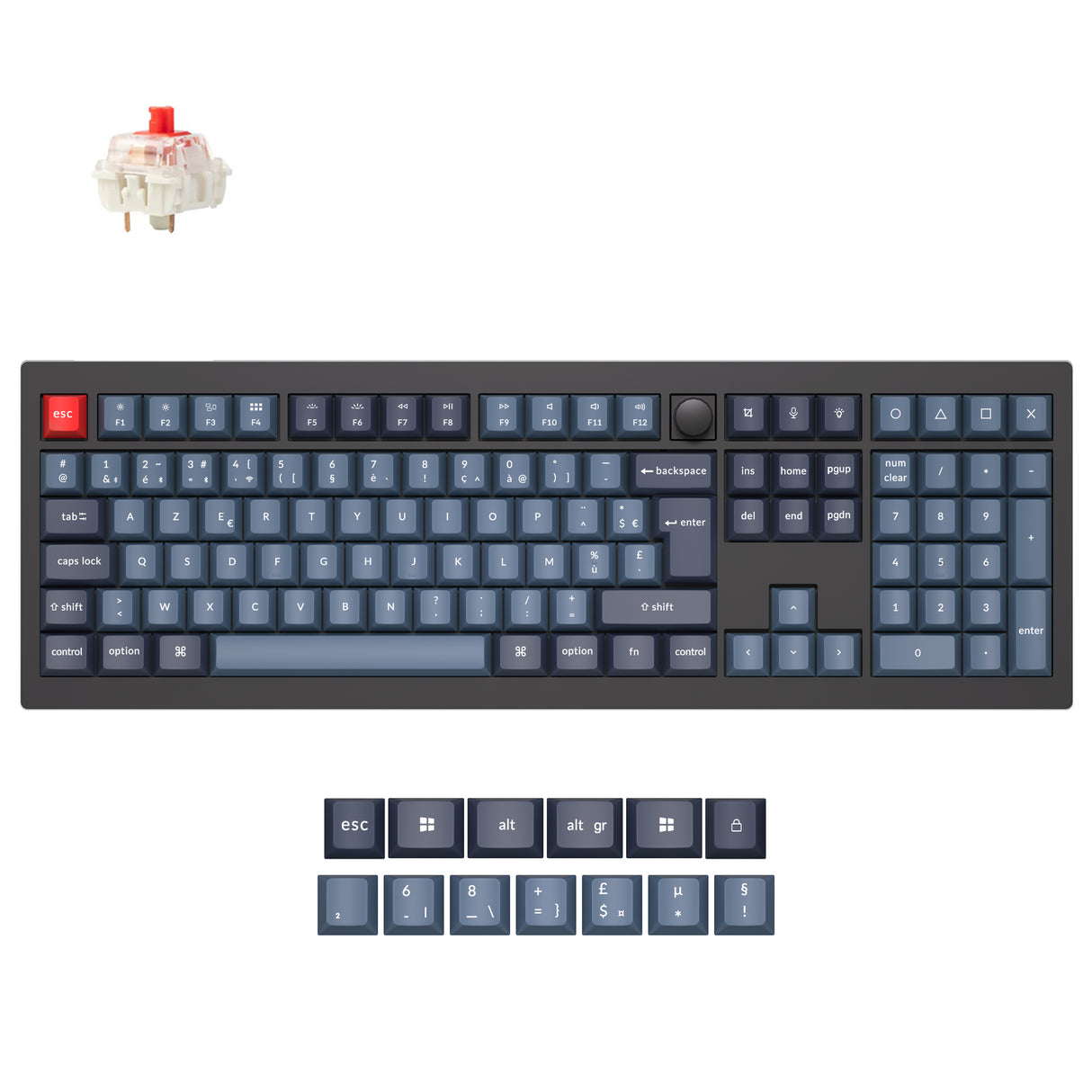 Clavier mécanique personnalisé sans fil Keychron V6 Max QMK Collection disposition ISO