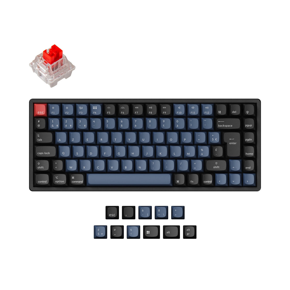 Keychron K2 Pro QMK/VIA Clavier mécanique sans fil Collection de mises en page ISO