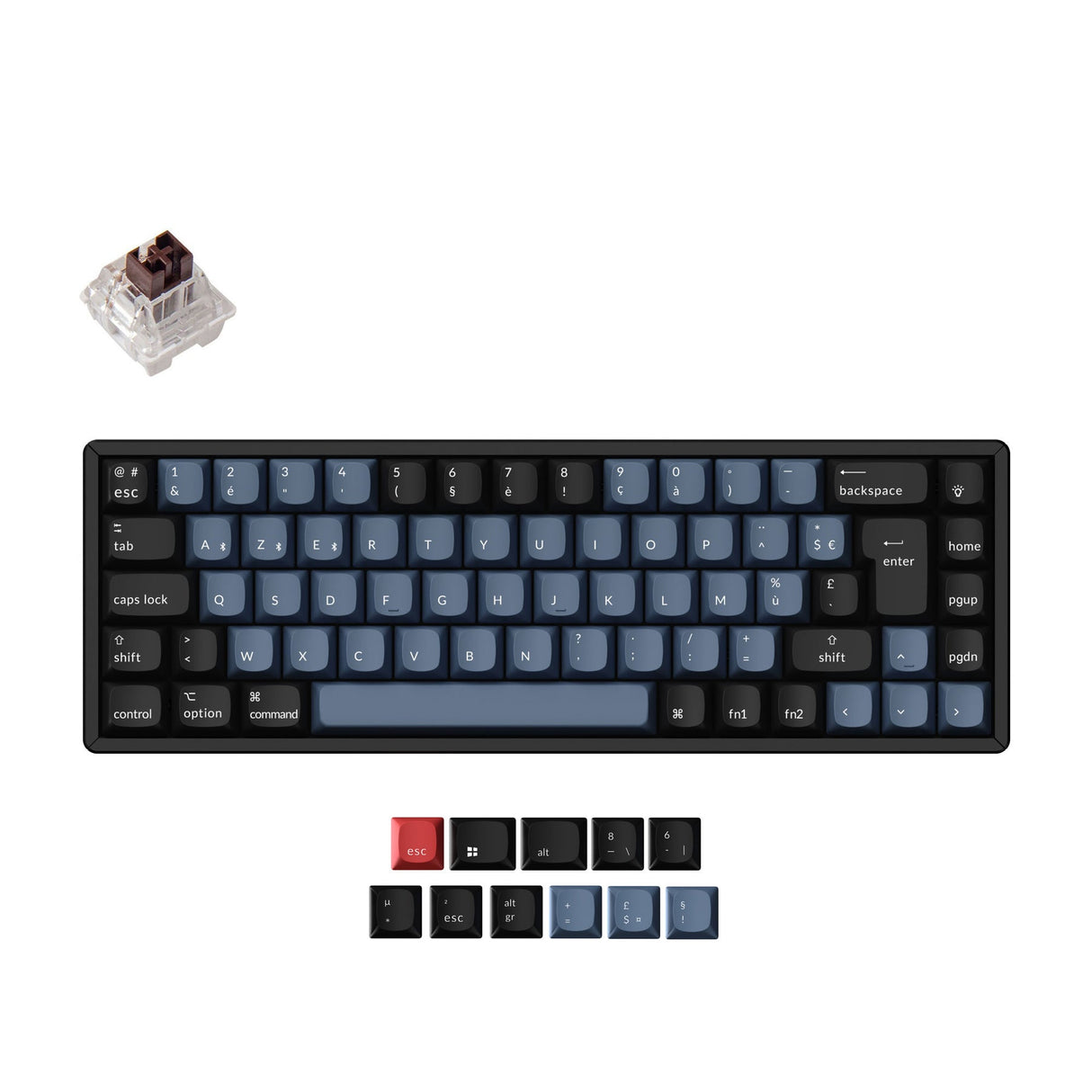 Keychron K6 Pro QMK/VIA Clavier mécanique sans fil Collection de mises en page ISO