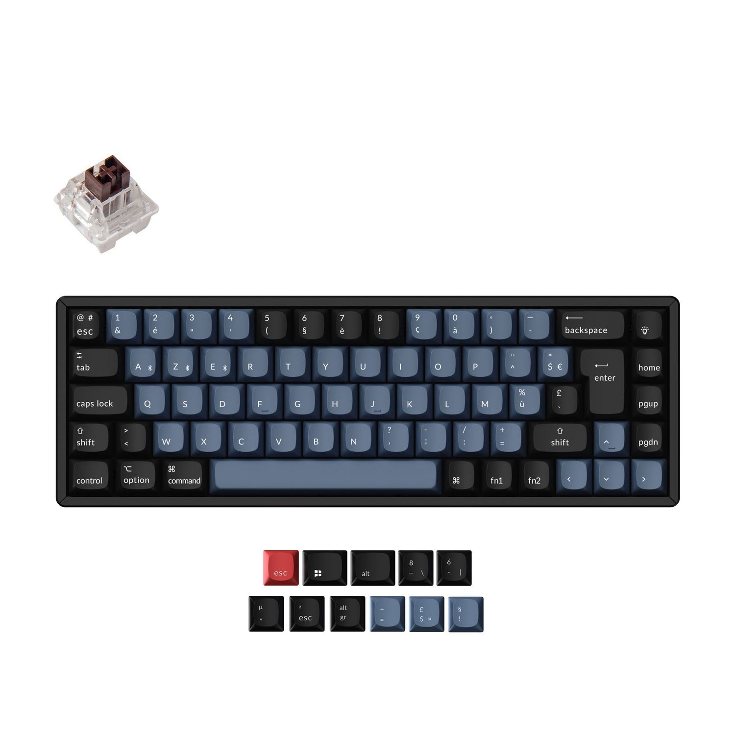 Keychron K6 Pro QMK/VIA Clavier mécanique sans fil Collection de mises en page ISO