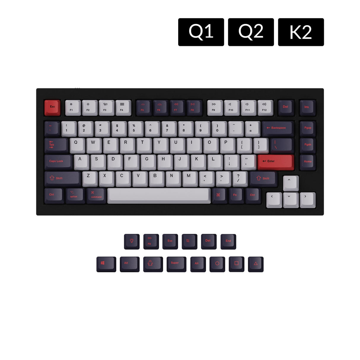 Jeu de touches OEM Dye-Sub PBT - Rubis