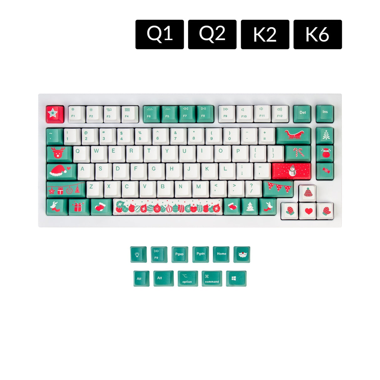 Jeu de touches OEM Dye-Sub PBT - Arbre de Noël