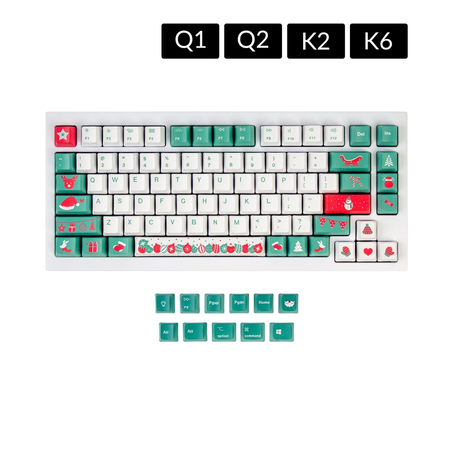 Jeu de touches OEM Dye-Sub PBT - Arbre de Noël