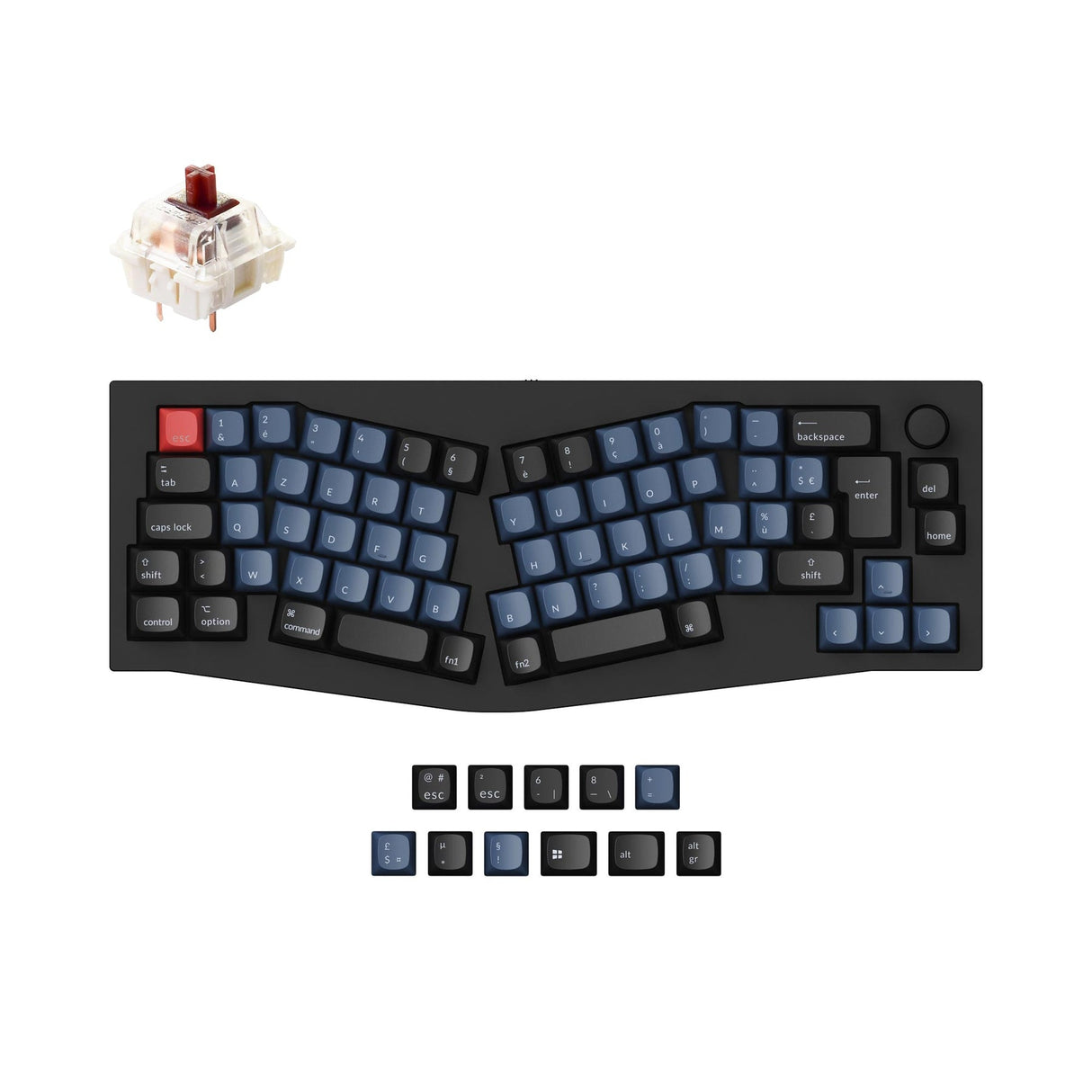 Keychron Q8 (Alice Layout) QMK Collection de mises en page ISO de clavier mécanique personnalisé