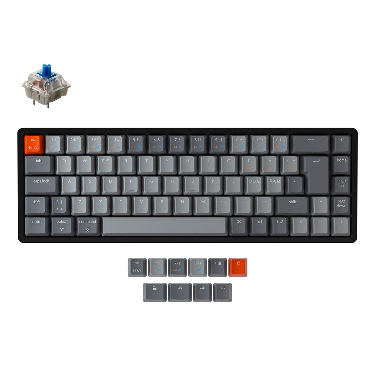 Clavier mécanique sans fil Keychron K6 (disposition ISO nordique)