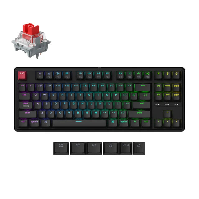 Clavier mécanique personnalisé filaire Keychron C3 Pro 8K QMK (Disposition US ANSI)