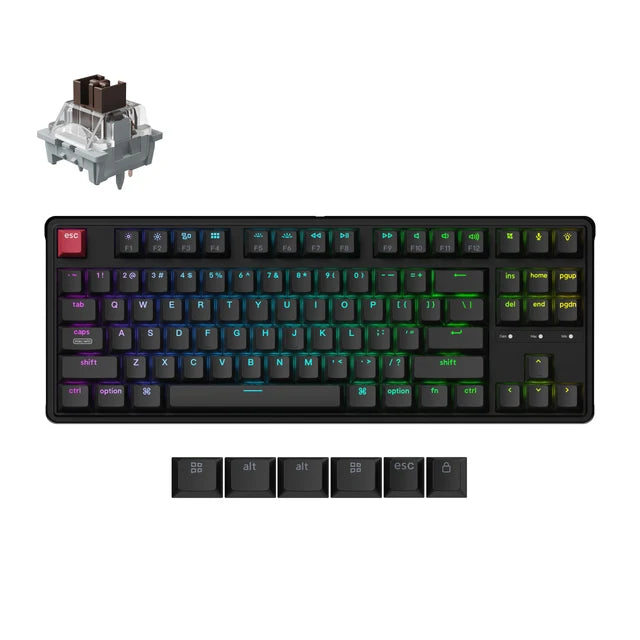 Clavier mécanique personnalisé filaire Keychron C3 Pro 8K QMK (Disposition US ANSI)