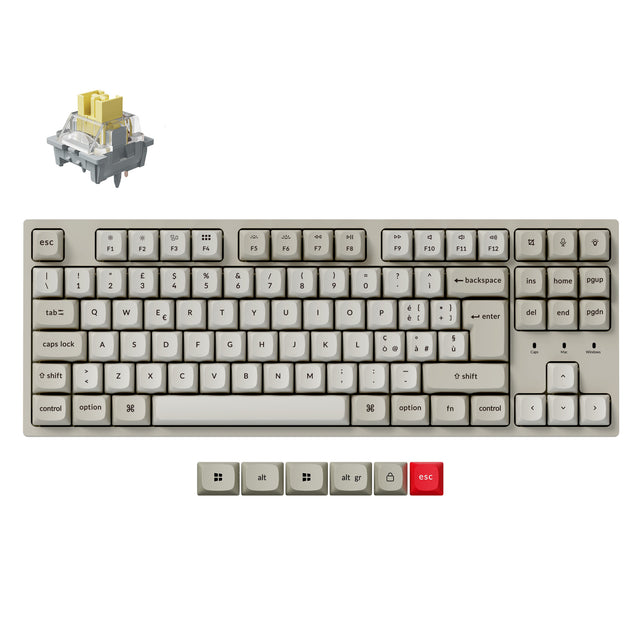 Collection de claviers mécaniques personnalisés filaires Keychron C1 Pro 8K QMK au format ISO