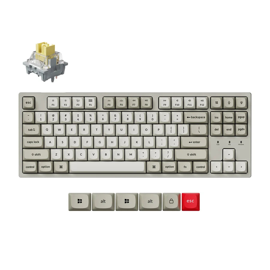 Clavier mécanique personnalisé filaire Keychron C1 Pro 8K QMK (Disposition US ANSI)
