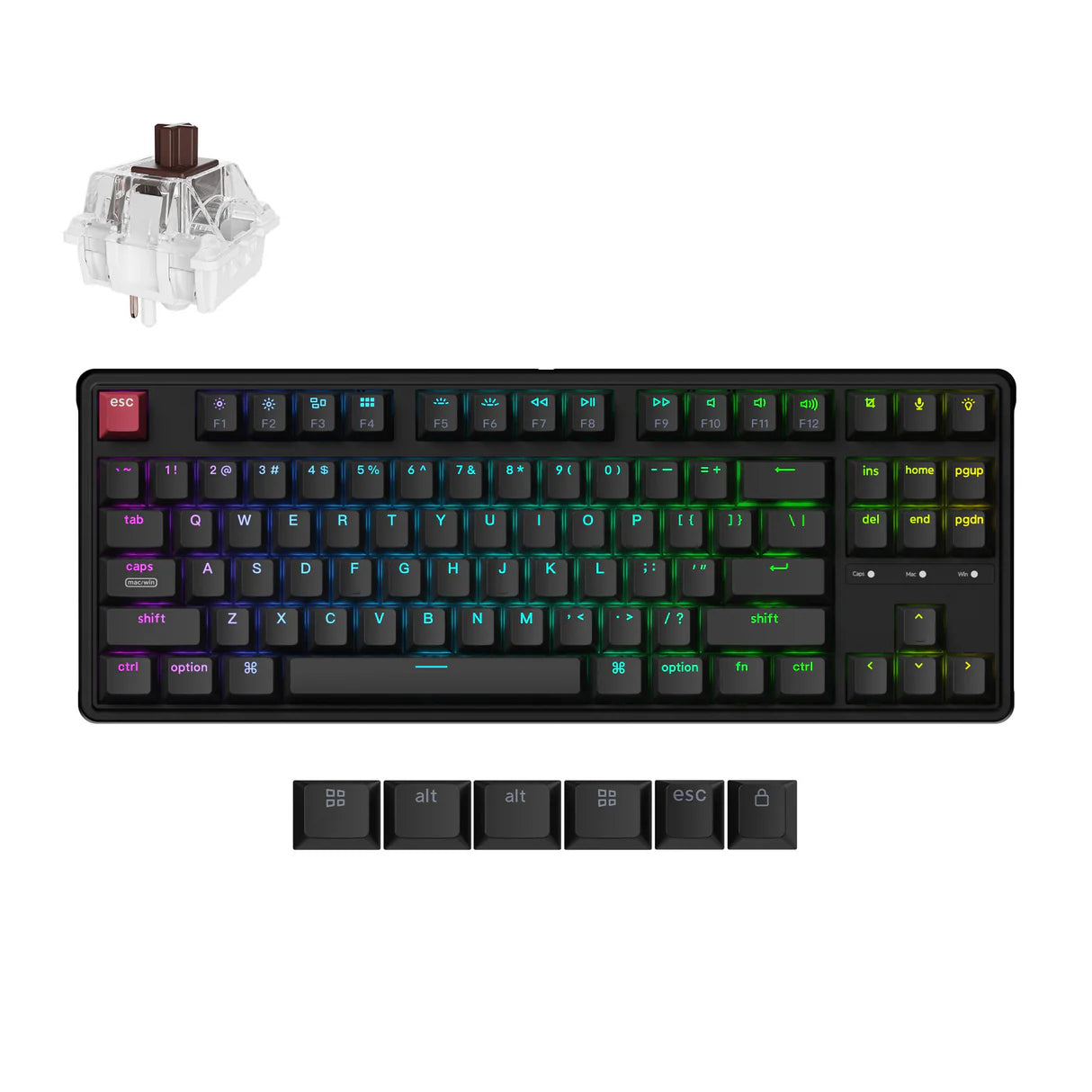Clavier mécanique personnalisé filaire Keychron C3 Pro 8K QMK (Disposition US ANSI)