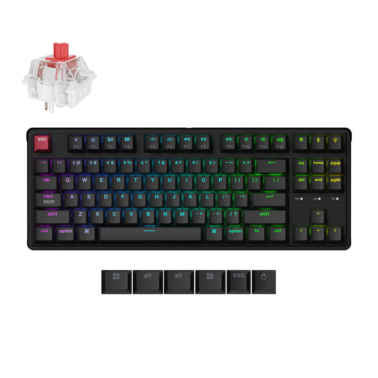 Clavier mécanique personnalisé filaire Keychron C3 Pro 8K QMK (Disposition US ANSI)