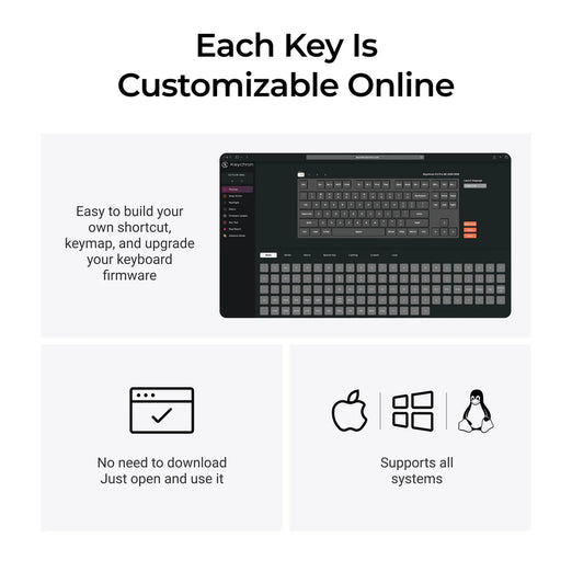 Keychron C3 Pro 8K QMK Wired Custom Mechanical Keyboard (US ANSI Layout)