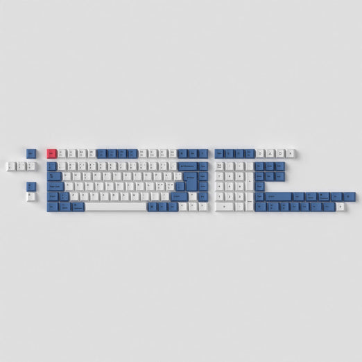 Ensemble complet de touches ISO Cherry Profile Dye-Sub PBT - Bleu moderne