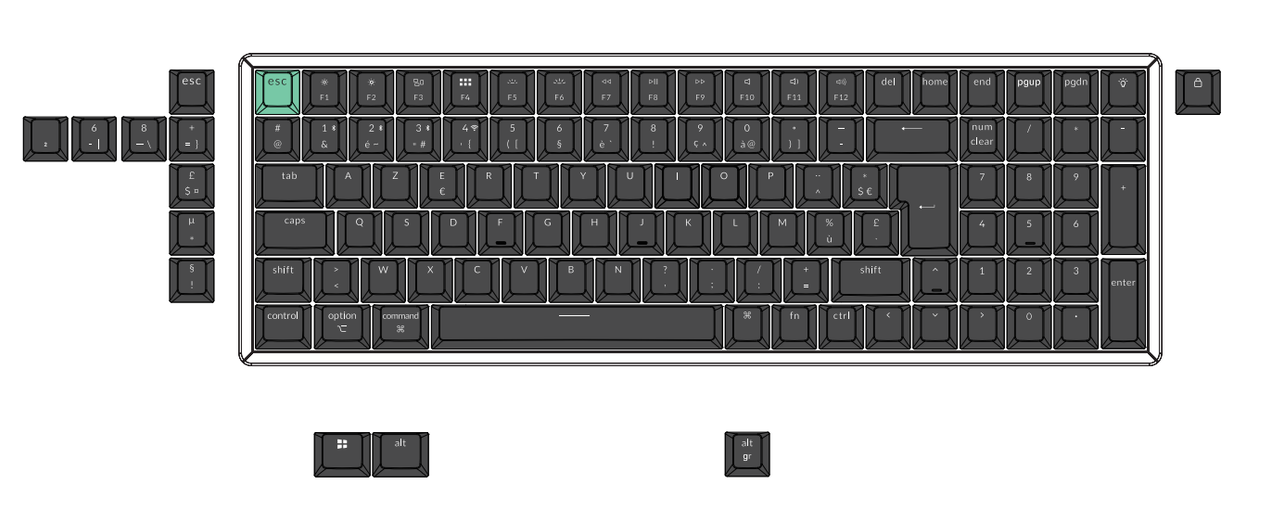 Clavier personnalisé Keychron K4 HE sans fil à interrupteur magnétique Collection disposition ISO