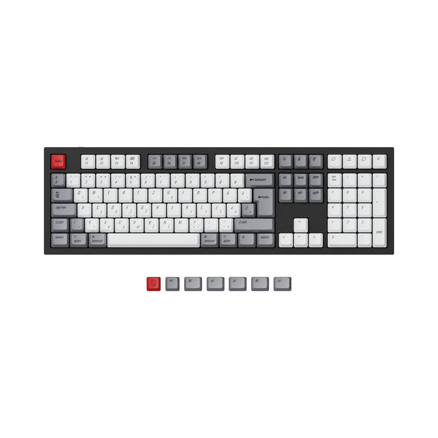 ISO & ANSI Q3 & Q4 & Q4 Pro & Q6 & Q6 Pro & V3 & V4 & V6 & K8 & K8 Pro OEM Dye-Sub PBT Keycap Set - Rétro