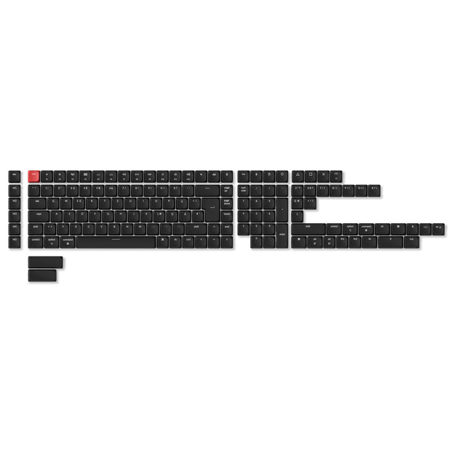 Ensemble complet de touches ISO profil bas Shine-Through ABS LSA - Noir