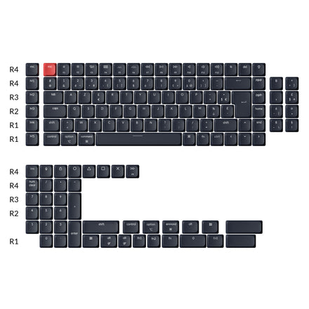 ISO Low Profile ABS LSA Full Set Keycap Set - Black