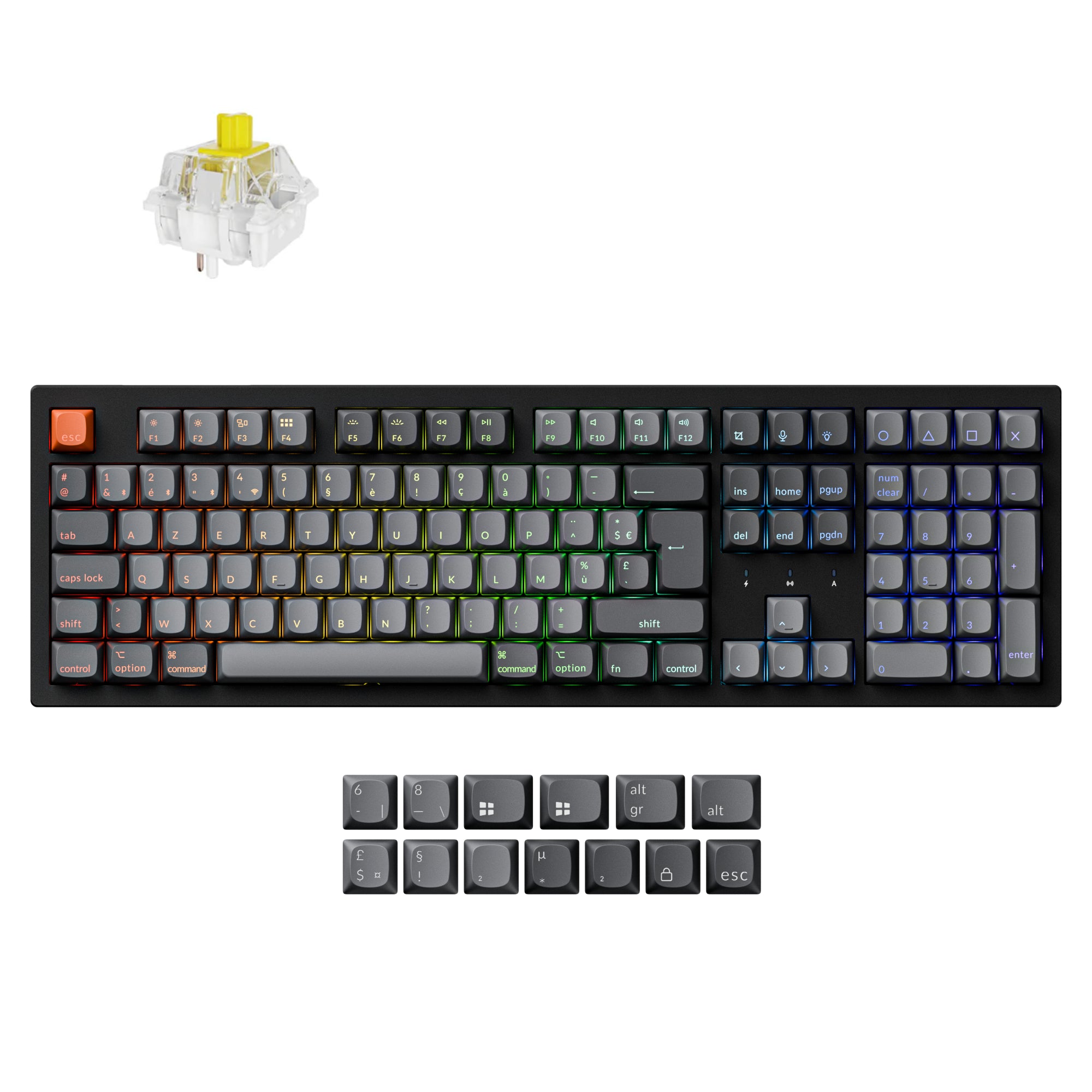 Keychron K10 Max QMK/VIA Clavier mécanique sans fil Collection de mises en page ISO