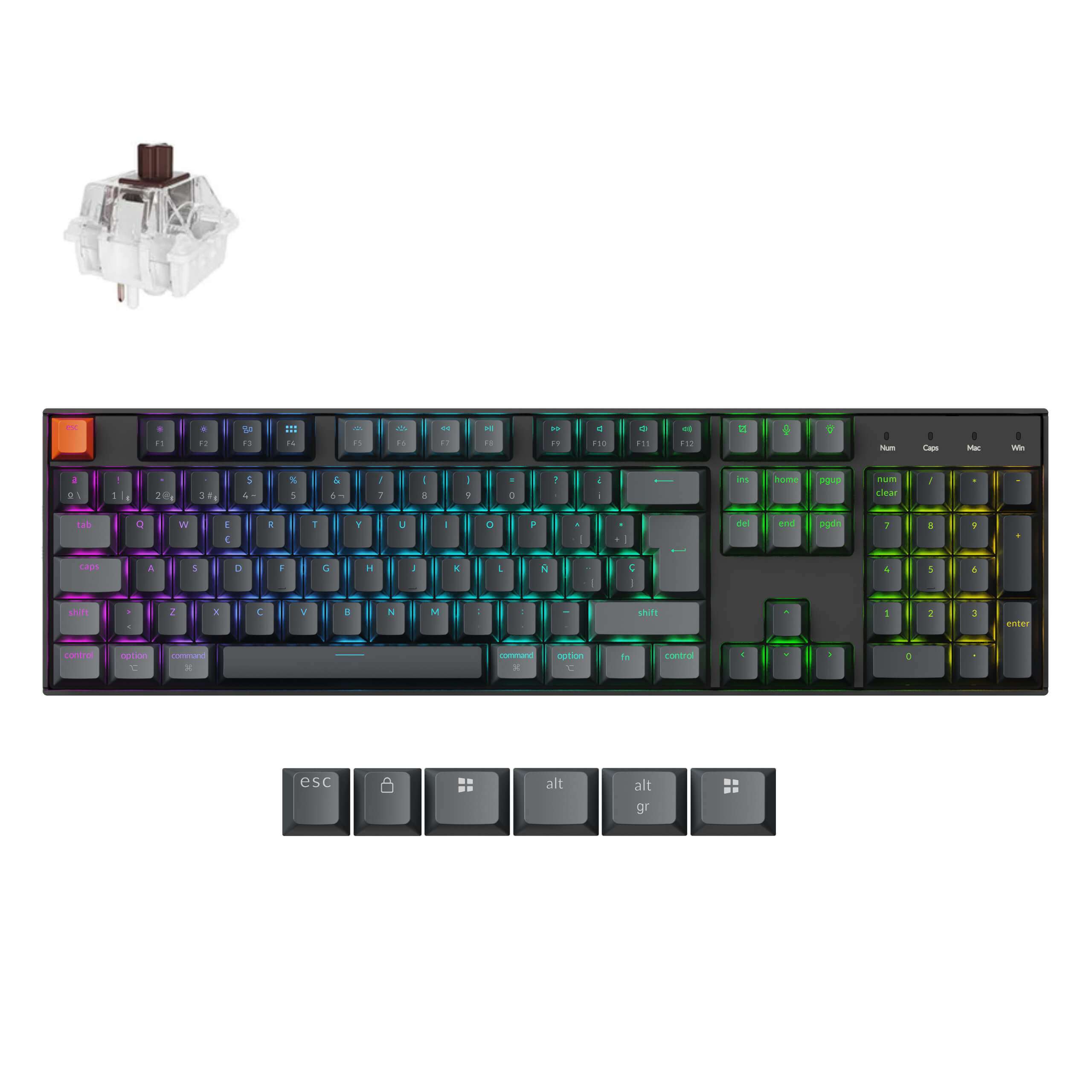 Keychron K10 QMK Wireless Mechanical Keyboard(ISO Layout)- (Version 2)