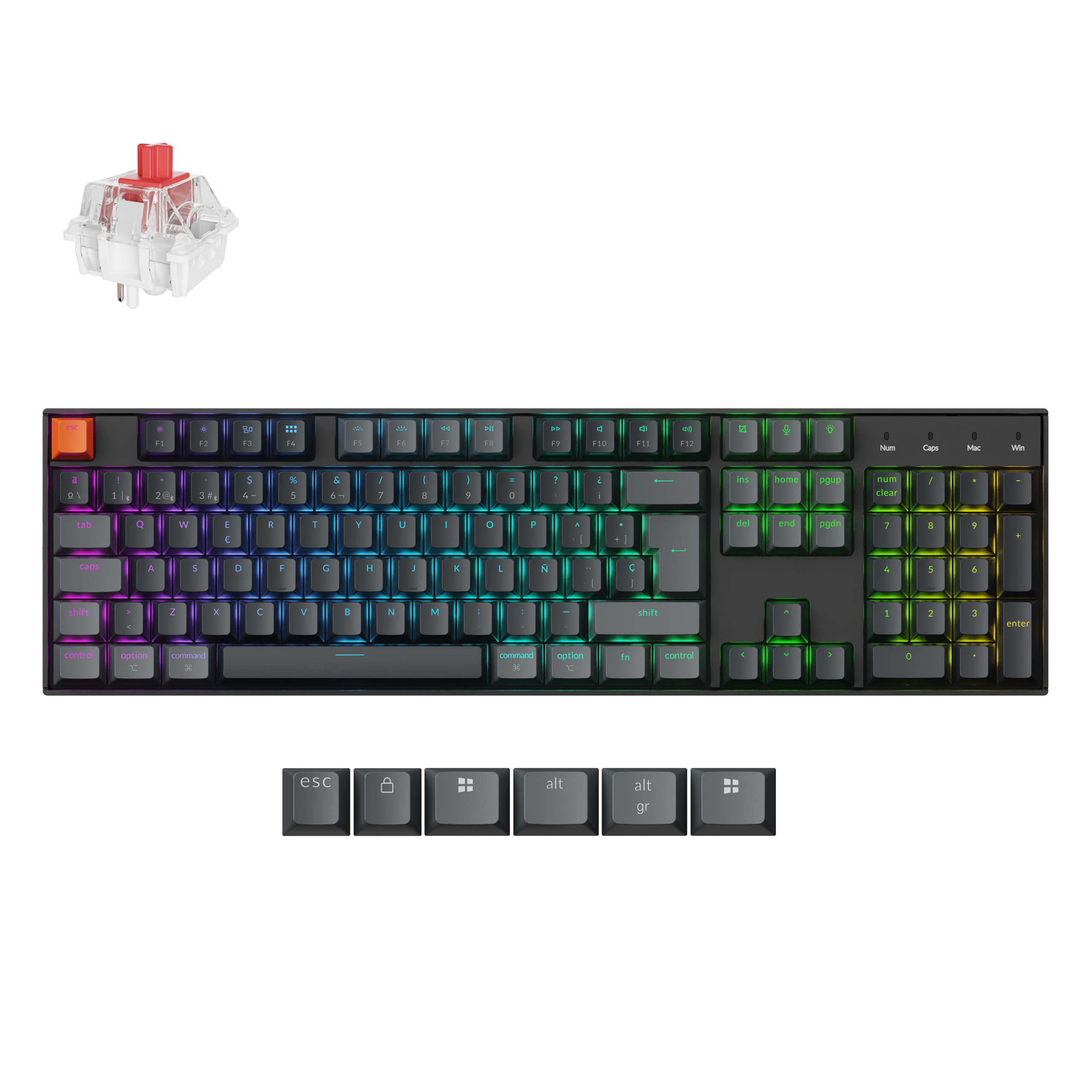 Keychron K10 QMK Wireless Mechanical Keyboard(ISO Layout)- (Version 2)