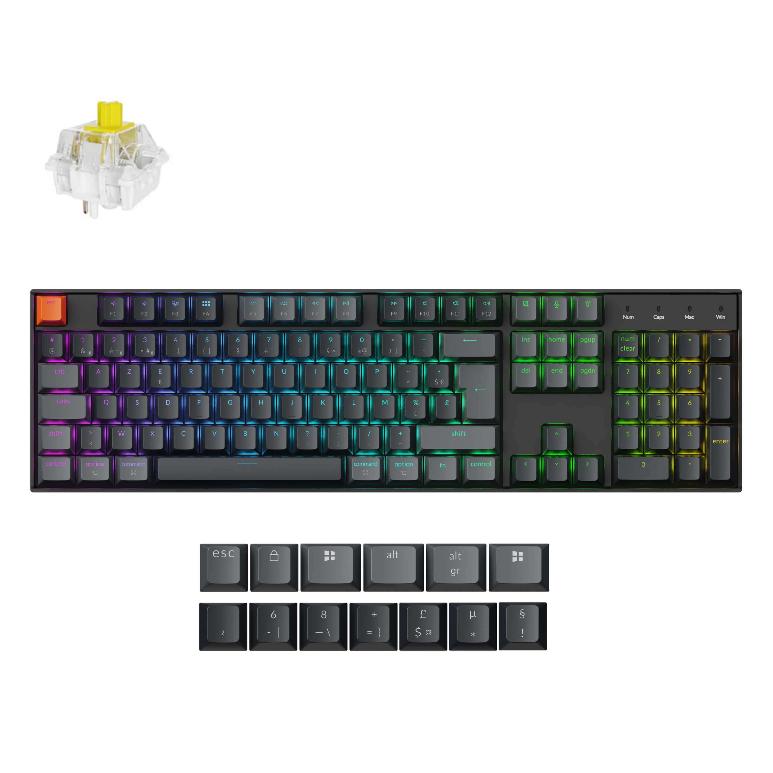 Keychron K10 QMK Wireless Mechanical Keyboard(ISO Layout)- (Version 2)