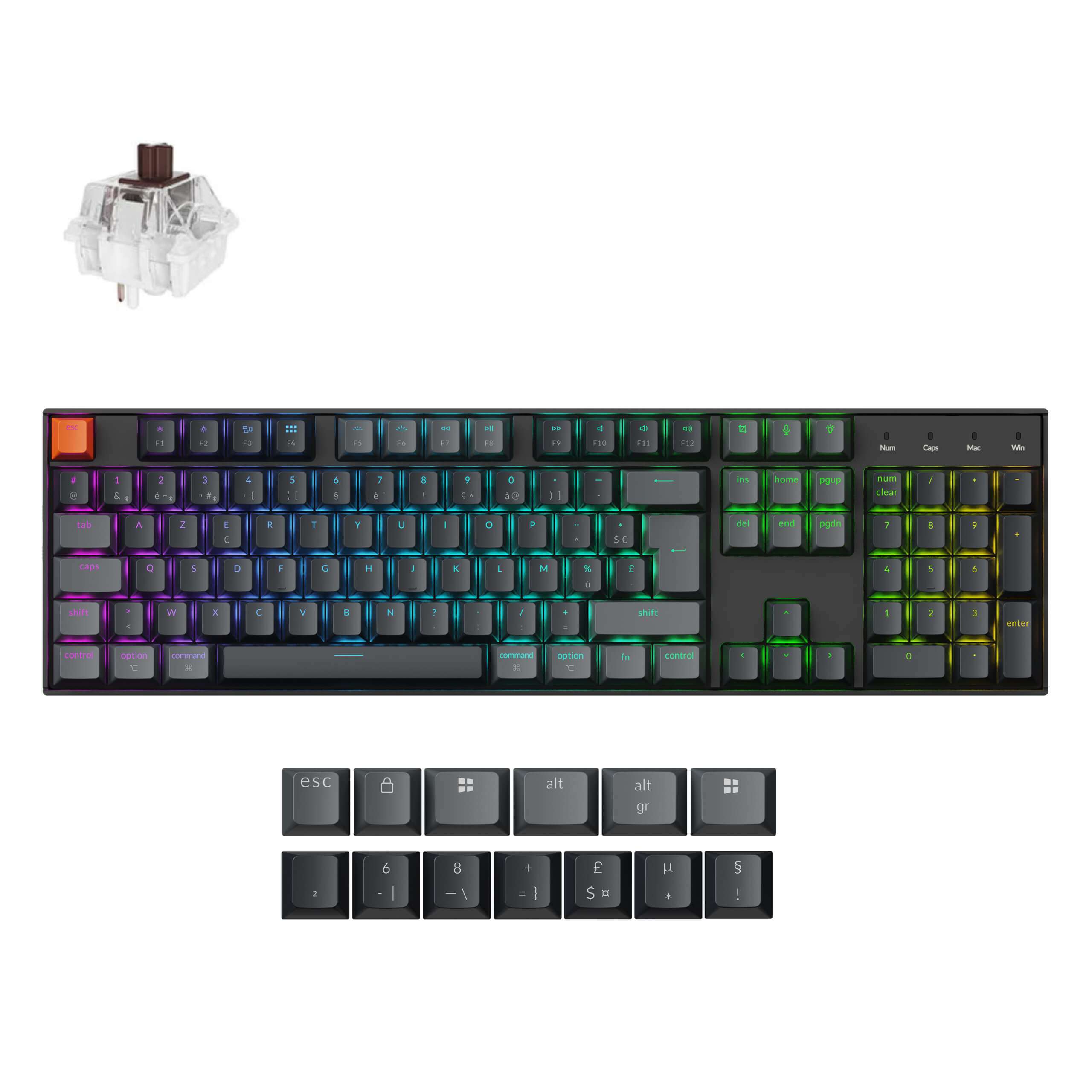 Keychron K10 QMK Wireless Mechanical Keyboard(ISO Layout)- (Version 2)