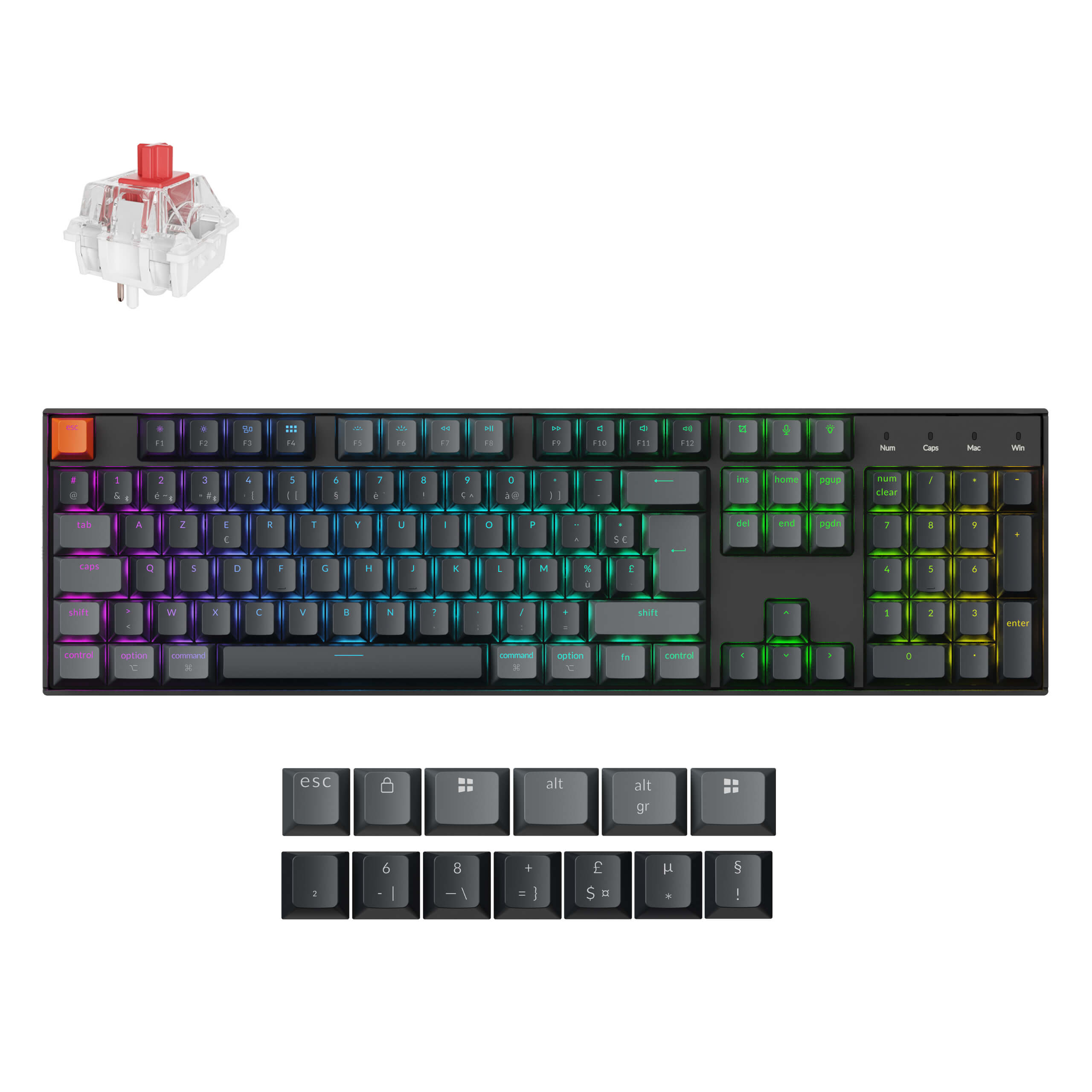 Keychron K10 QMK Wireless Mechanical Keyboard(ISO Layout)- (Version 2)
