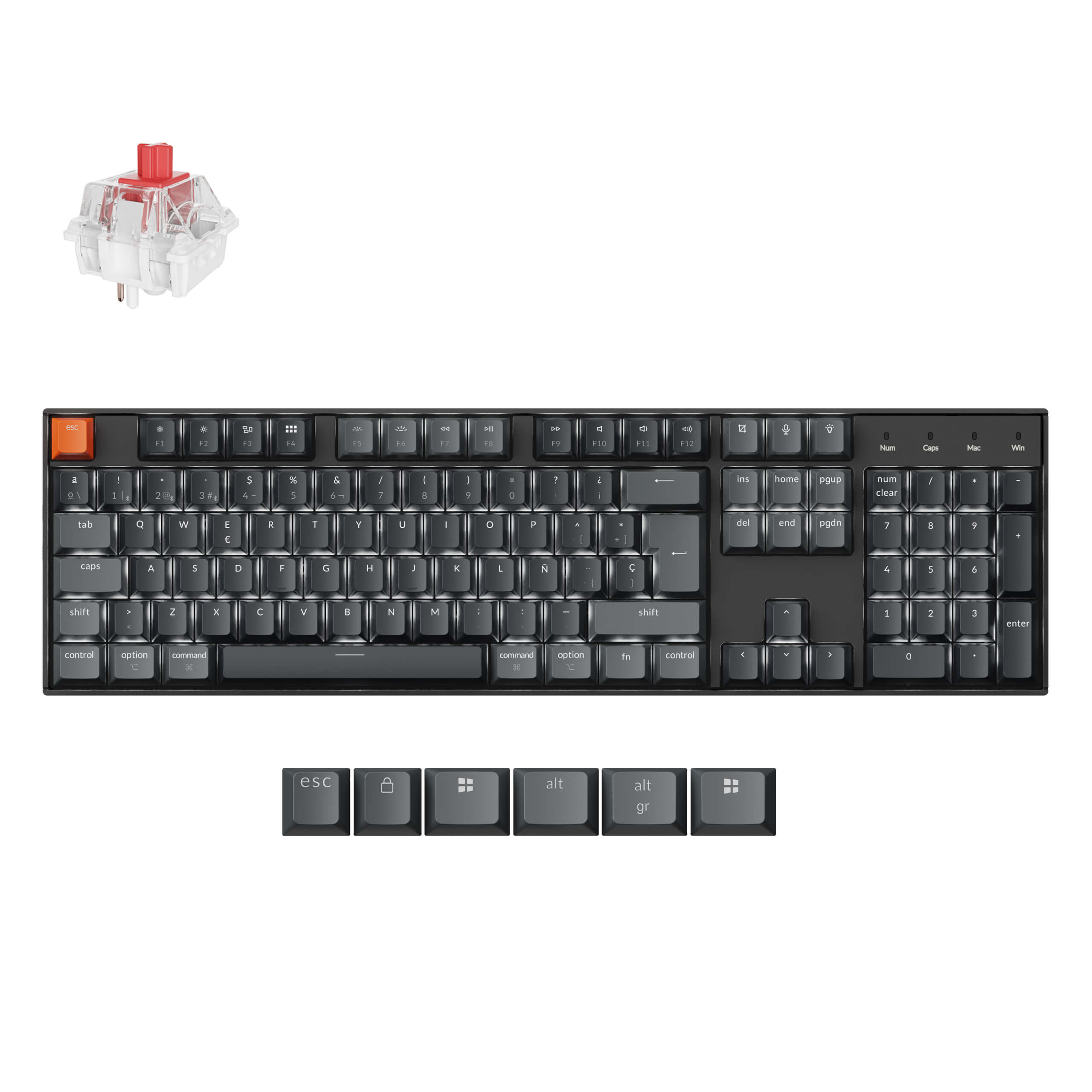 Keychron K10 QMK Wireless Mechanical Keyboard(ISO Layout)- (Version 2)