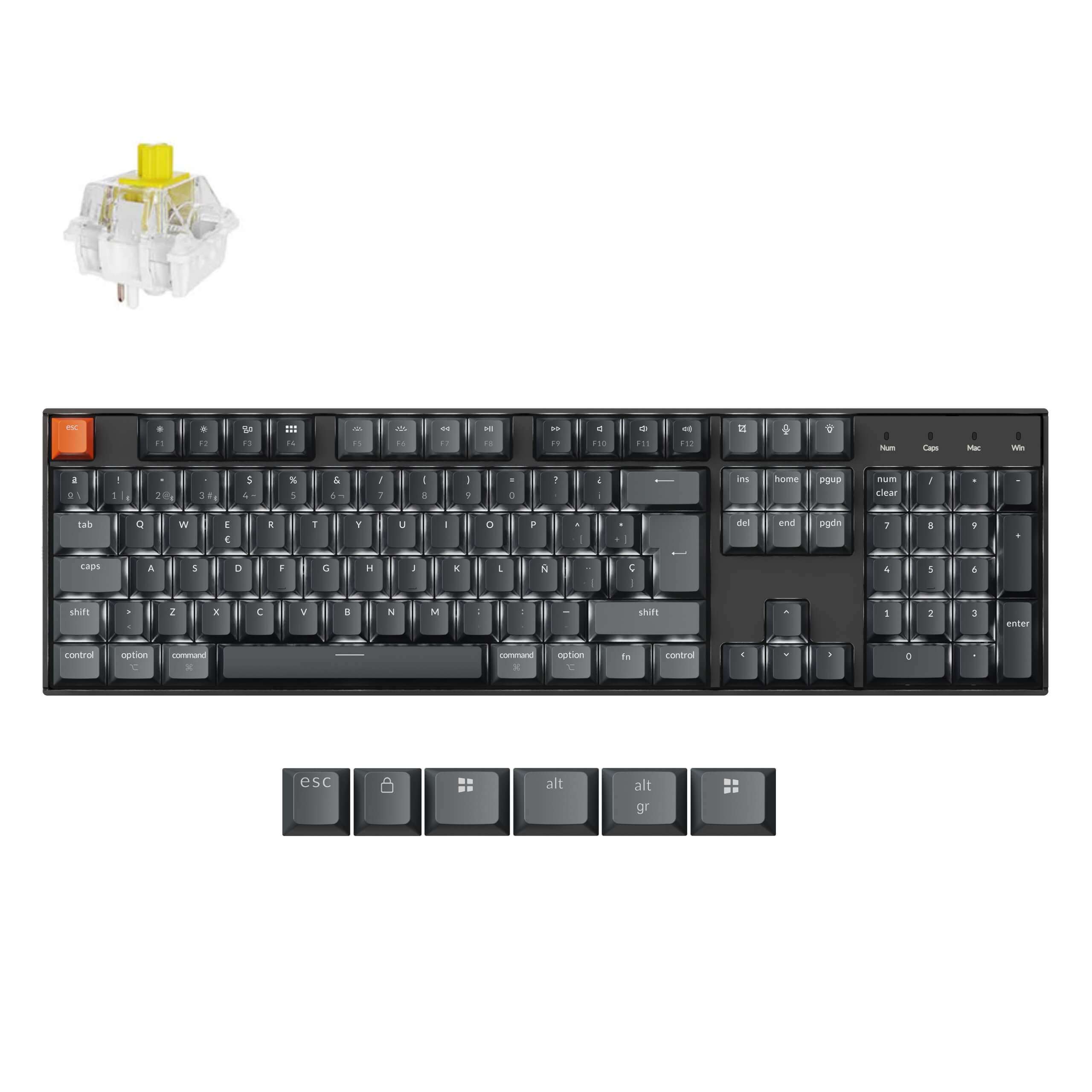 Keychron K10 QMK Wireless Mechanical Keyboard(ISO Layout)- (Version 2)