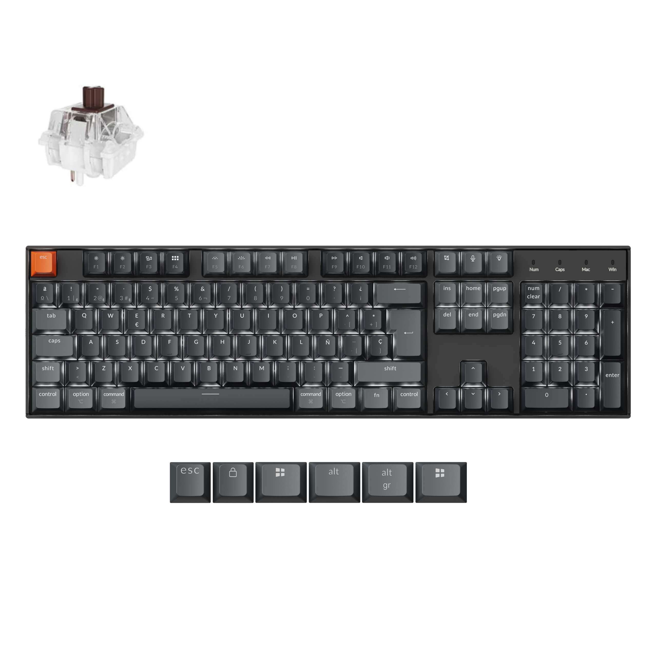 Keychron K10 QMK Wireless Mechanical Keyboard(ISO Layout)- (Version 2)