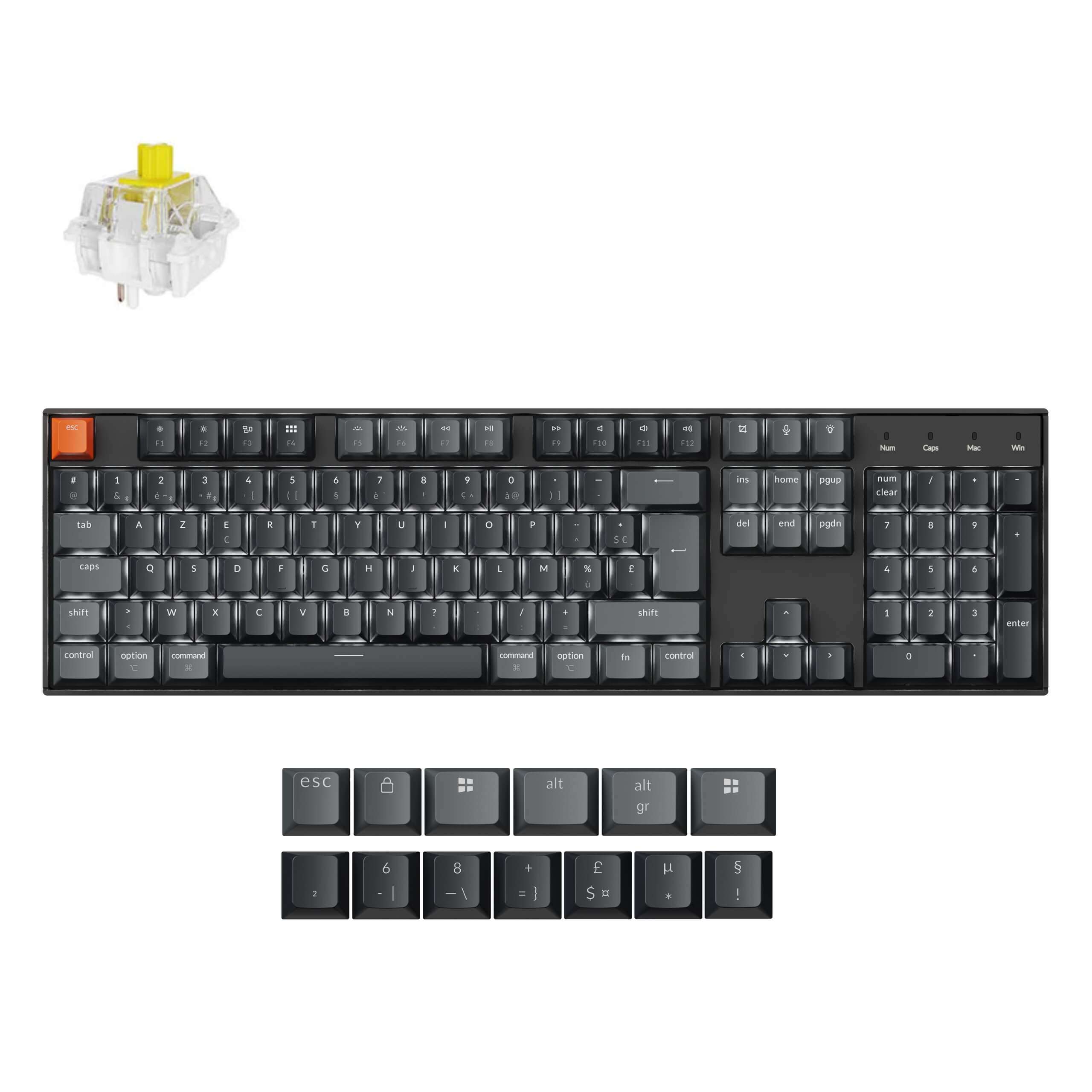 Keychron K10 QMK Wireless Mechanical Keyboard(ISO Layout)- (Version 2)