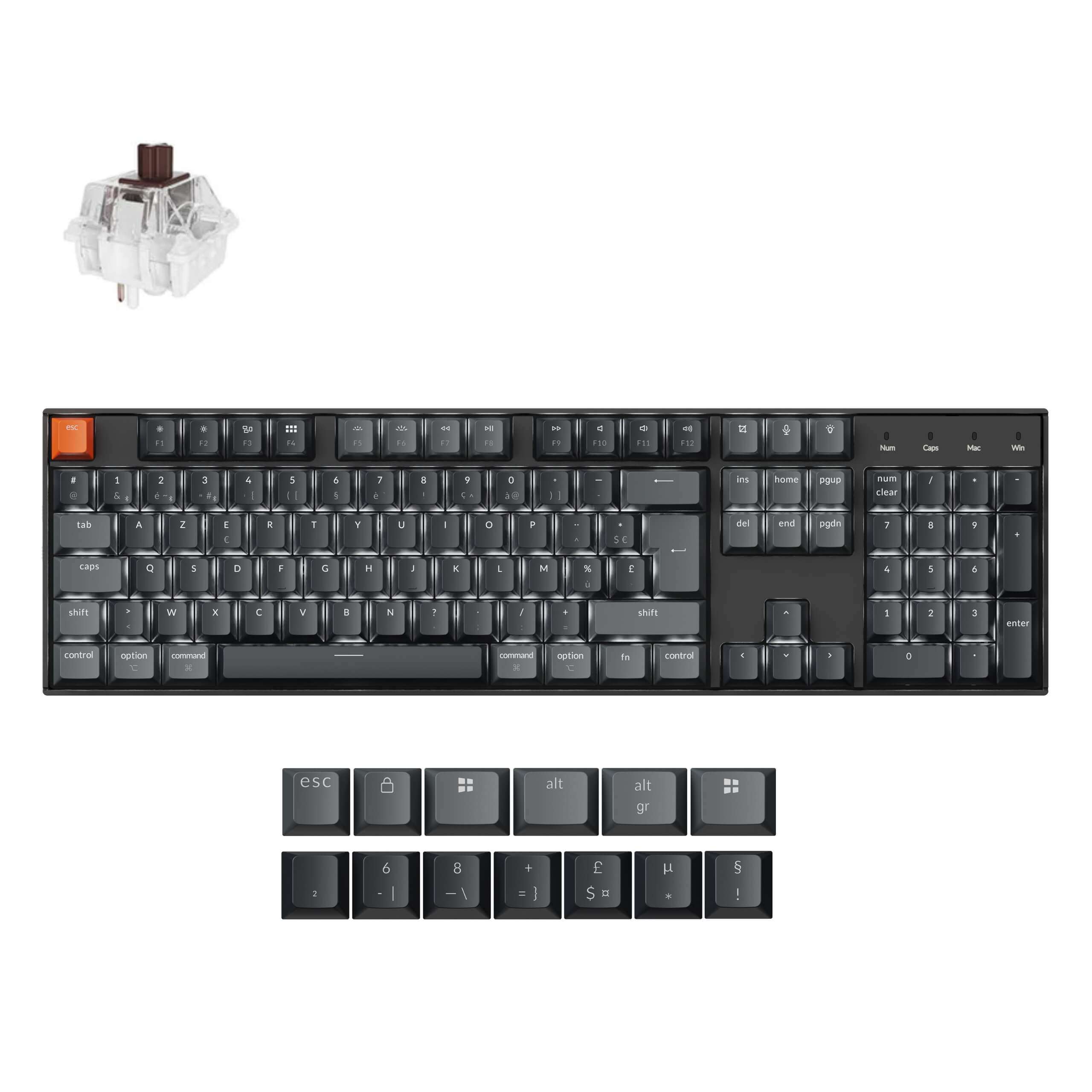 Keychron K10 QMK Wireless Mechanical Keyboard(ISO Layout)- (Version 2)