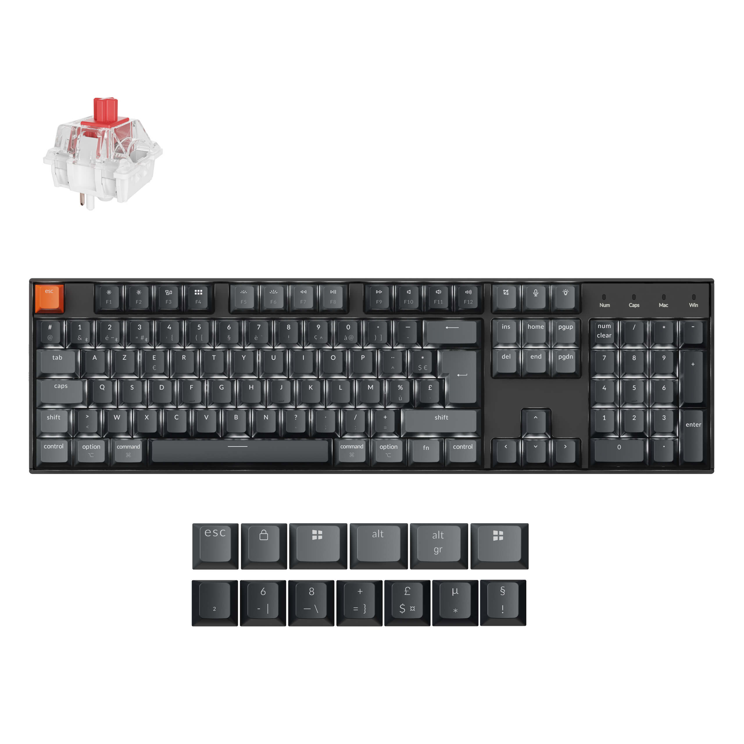 Keychron K10 QMK Wireless Mechanical Keyboard(ISO Layout)- (Version 2)