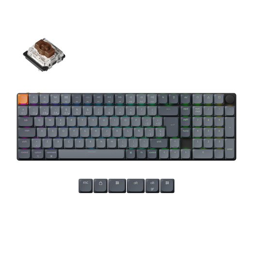 Clavier mécanique personnalisé sans fil Keychron K17 Max QMK Collection disposition ISO