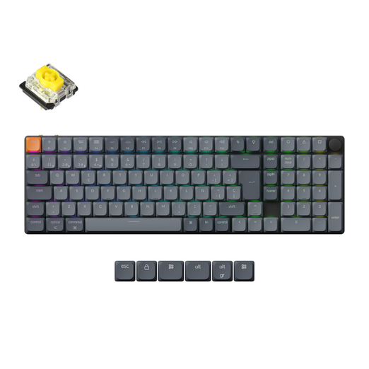 Clavier mécanique personnalisé sans fil Keychron K17 Max QMK Collection disposition ISO