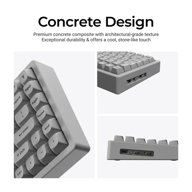Keychron K2 HE Wireless Magnetic Switch Custom Keyboard - Concrete Edition (US ANSI Layout)