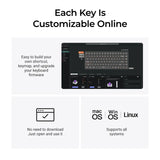 Keychron K2 HE Wireless Magnetic Switch Custom Keyboard - Concrete Edition (US ANSI Layout)