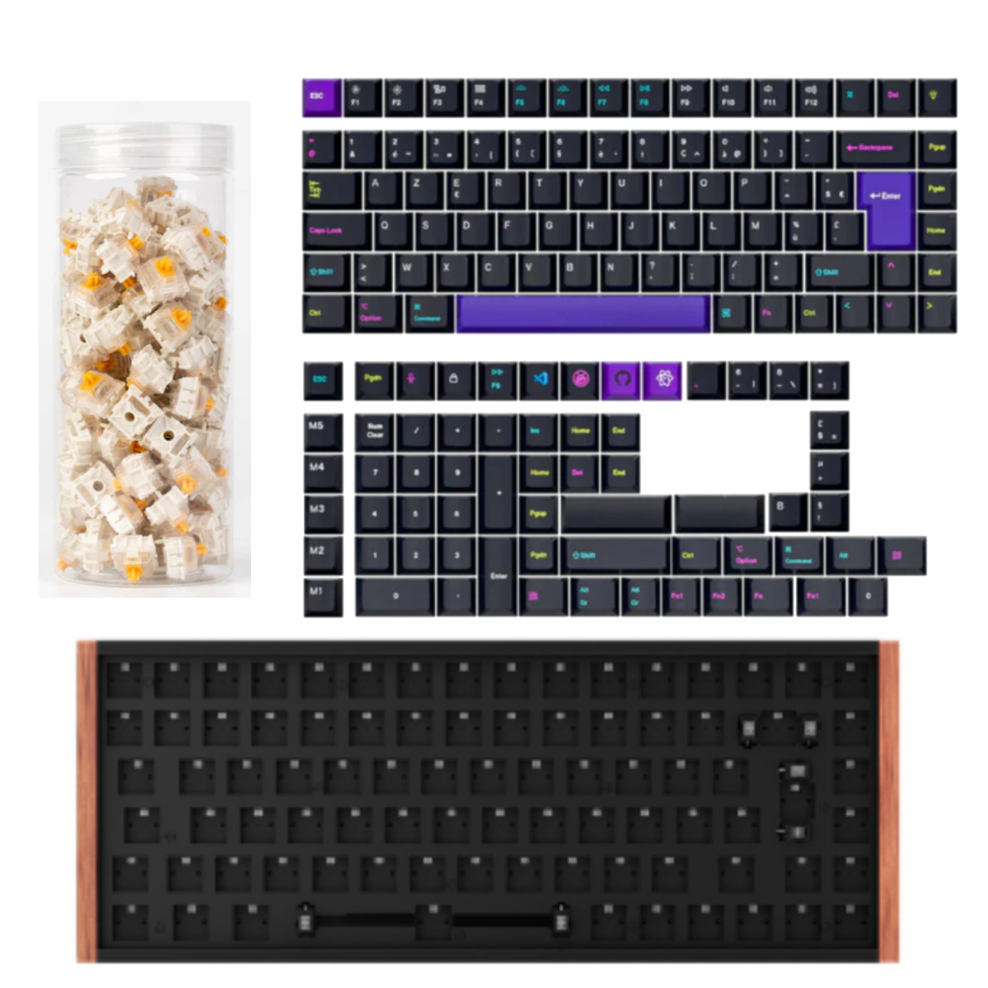 Clavier personnalisé Keychron K2 HE sans fil à interrupteur magnétique Collection disposition ISO