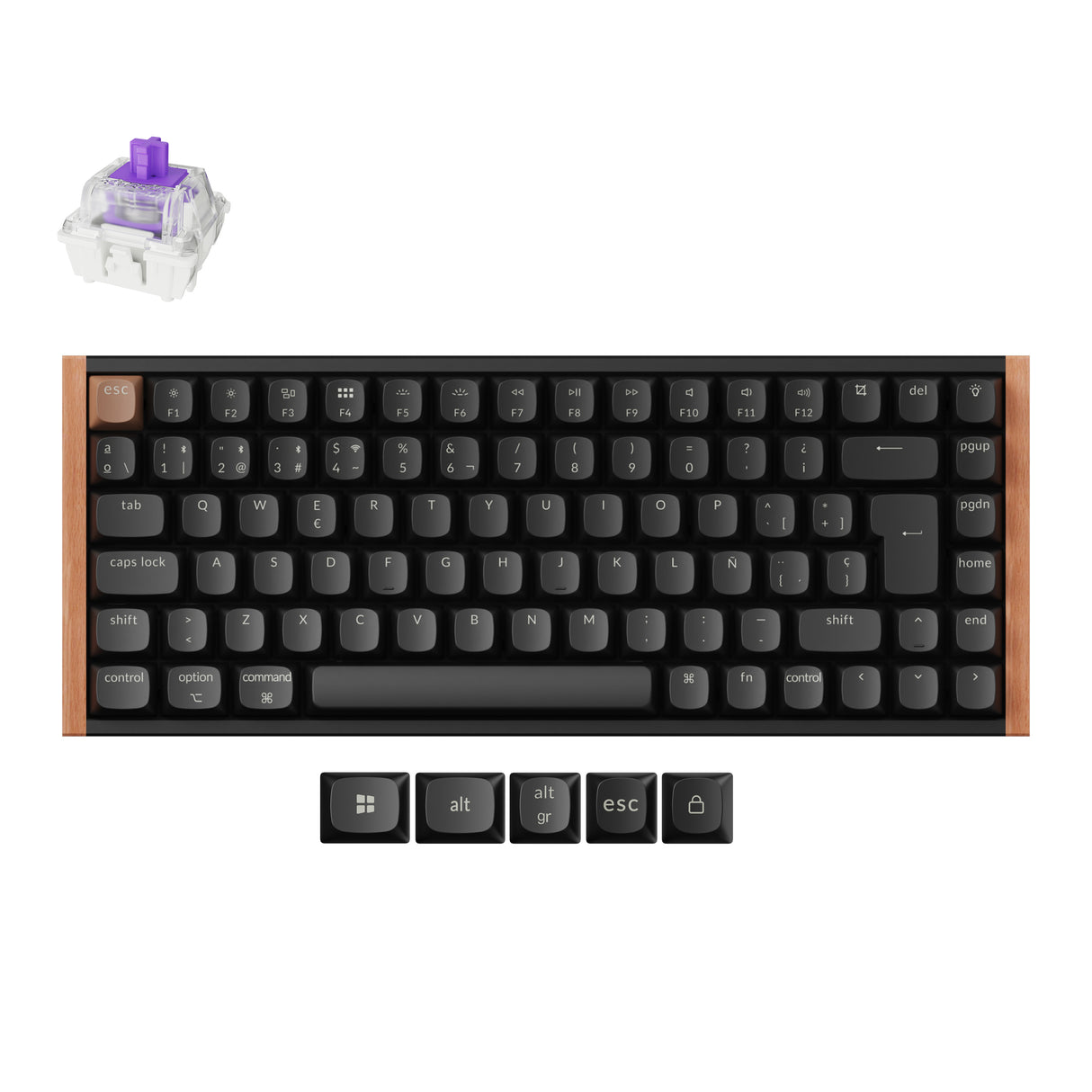 Clavier personnalisé à interrupteur magnétique sans fil Keychron K2 HE