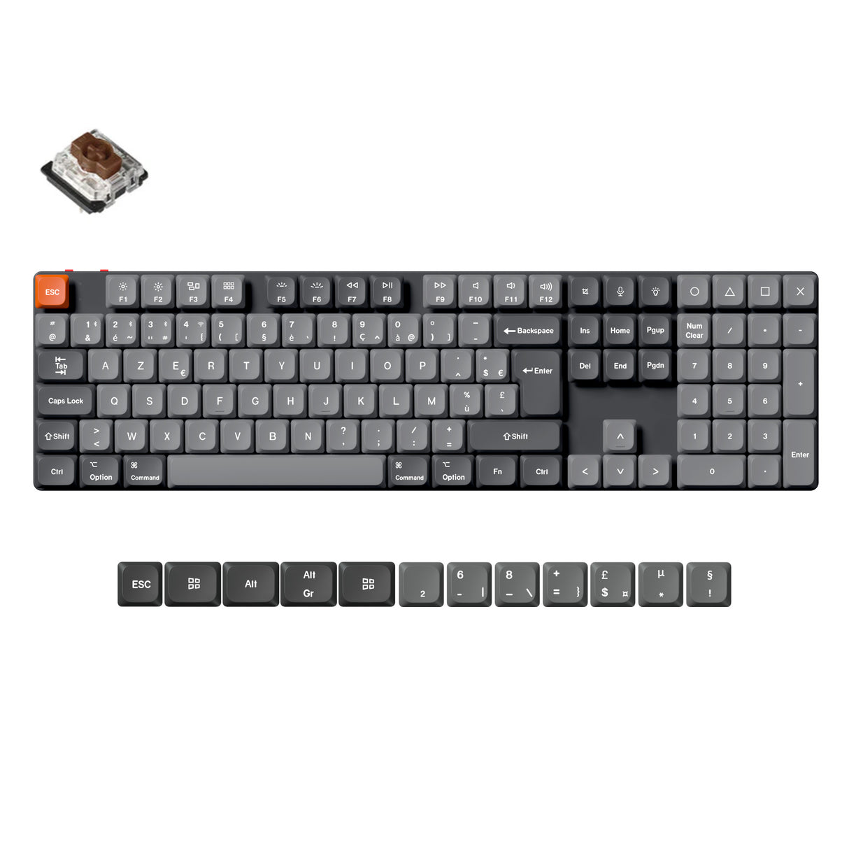 Keychron K5 Max QMK Wireless Custom Mechanical Keyboard ISO Layout Collection